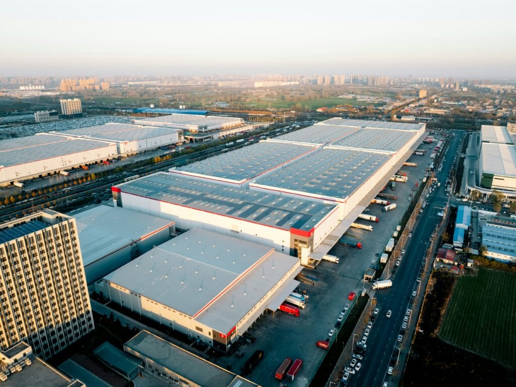 A big warehouse, arial photo