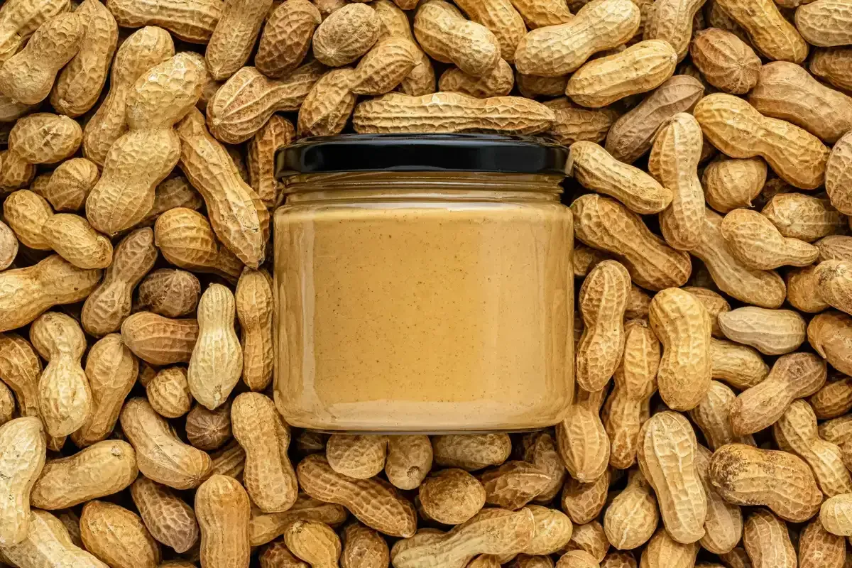 Peanut Butter Jar on Peanuts