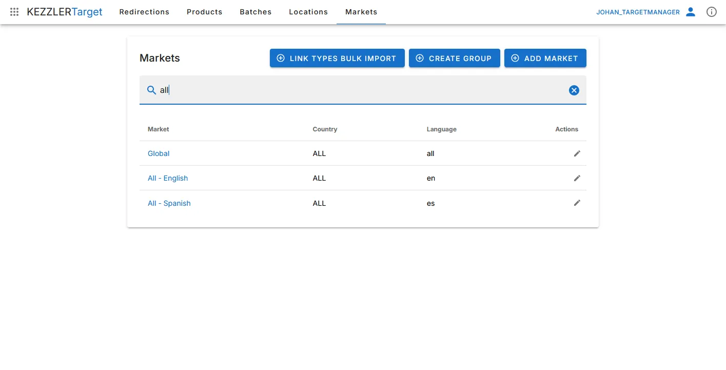 Kezzler Target Support for global fallback based on language