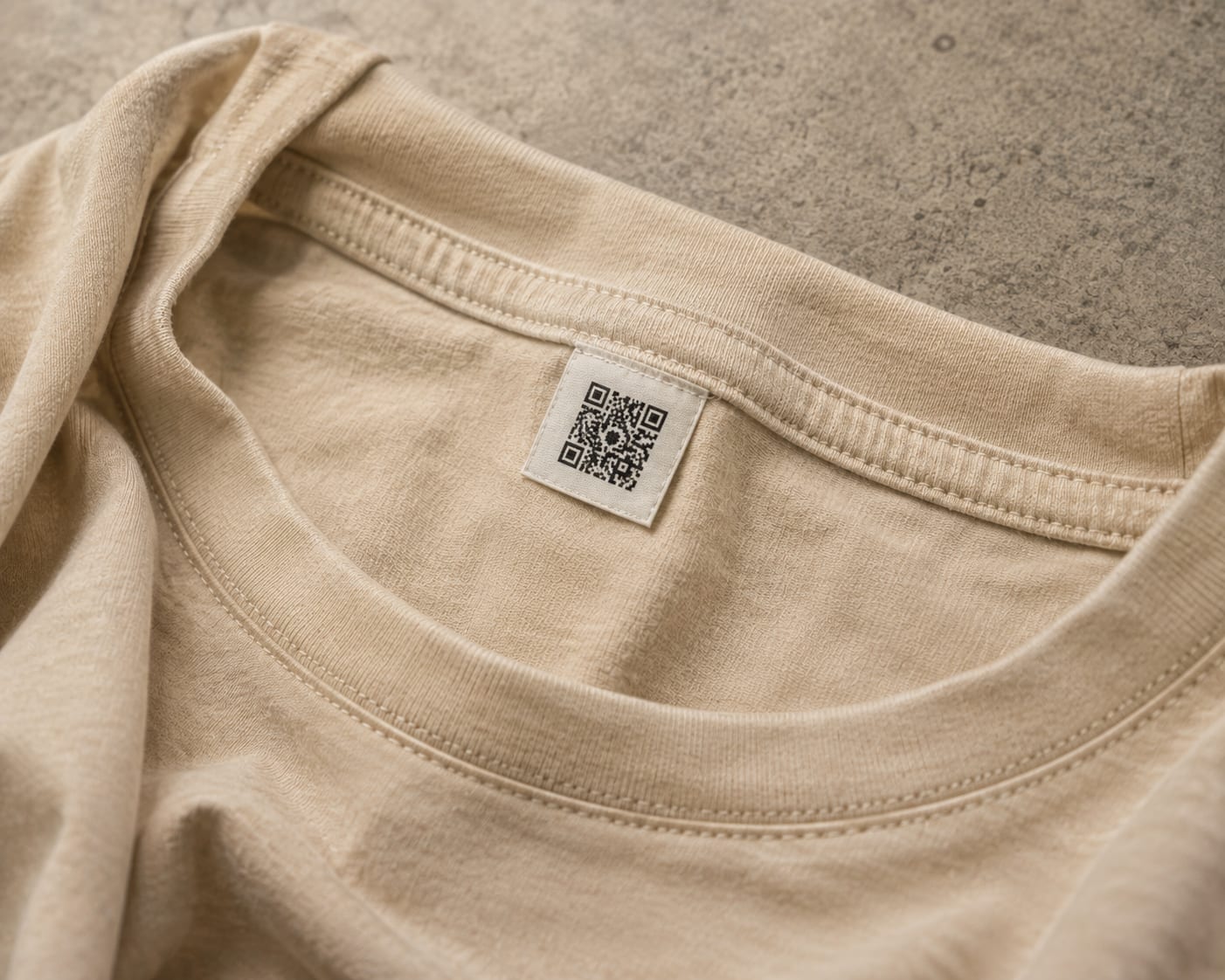 QR code label tshirt
